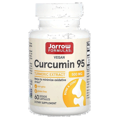 香港直发JARROW杰诺姜黄素95 素食胶囊膳食500mg60 粒保健品