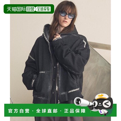 日本直邮MAISON SPECIAL 过染刺绣 Prime-Over 拉链连帽卫衣