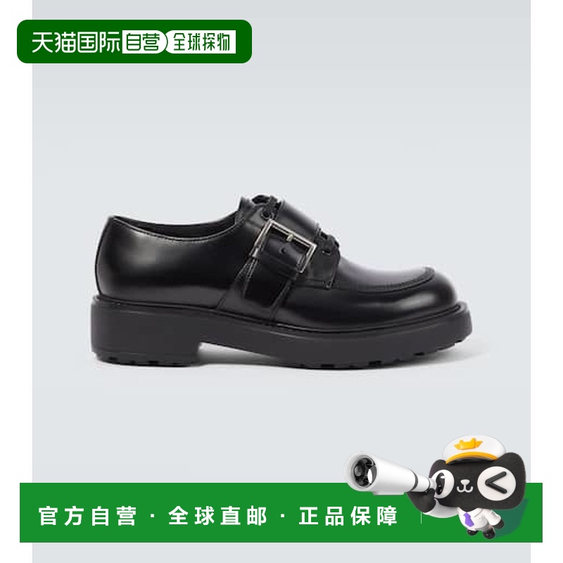 1h可退 香港直邮Prada 普拉达 男士 绒毛皮质绑带德比鞋