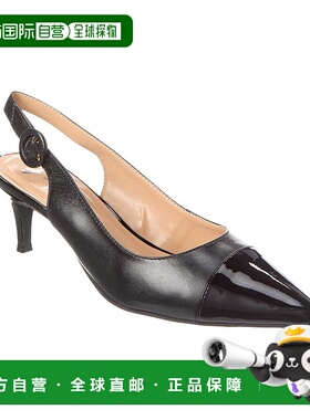 自营 French Sole Skylar 皮革露跟高跟鞋 - 黑色 美国奥莱直发