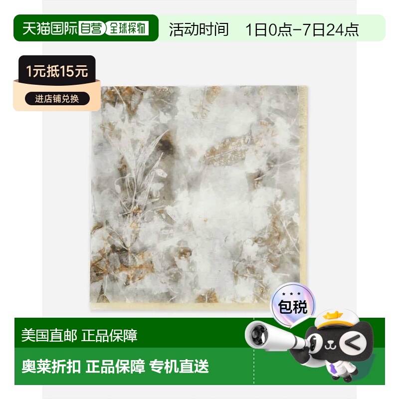 自营 lafayette 148Eco Leaves Print Cotton-Silk Scarf In Mult
