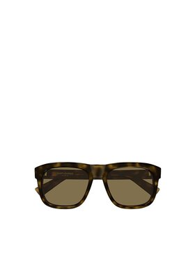 SAINT LAURENT 男士太阳镜 SL558012 AW2025 棕色 全框太阳镜