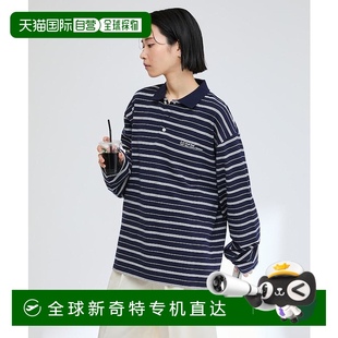 3422339800010 1h可退 日本直邮MA Firsthand 女士宽松条纹POLO衫