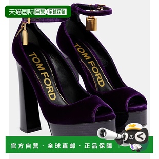 汤姆 Ford 福特 女士 1h可退 天鹅绒防水台浅口鞋 香港直邮Tom