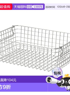 【日本直邮】Muji无印良品 不锈钢丝筐子3 约37x26x高12cm 448317