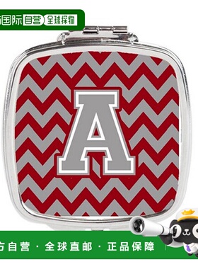 自营 Carolines Treasures CJ1043-ASCM 字母 A 雪佛龙深红正品