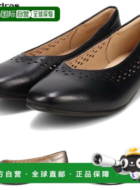 日本直邮MODELLO 女士柔软方头镂空高跟鞋2E 码适合办公室休闲和M