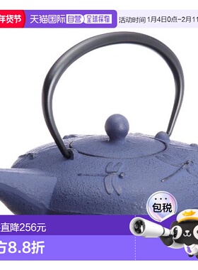 【日本直邮】WORLD CREATE, INC. 茶壶 急须 铁制 蓝色蜻蜓10256