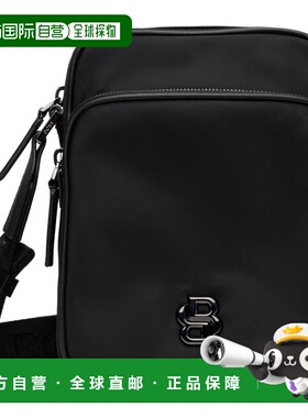 1h可退 香港直邮BOSS 波士 男士 黑色 Double B Monogram Twill R