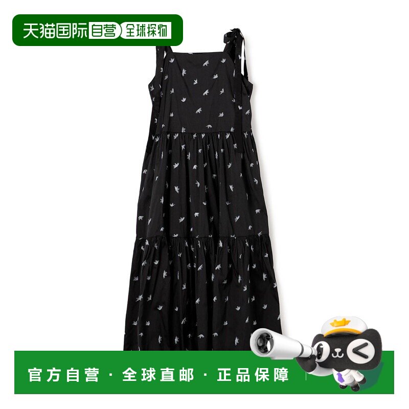日本直邮ne Quittez pas 女士 黑色刺绣长裙 32066206032