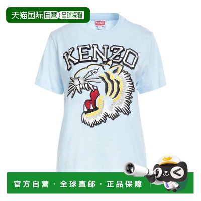 1h可退 香港直邮kenzo 高田贤三 女士 T恤 blue蓝色 舒适时尚
