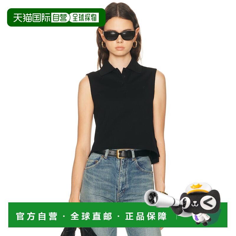 1h可退 香港直邮Saint Laurent 圣罗兰 女士 Cassandre Polo 衫 8