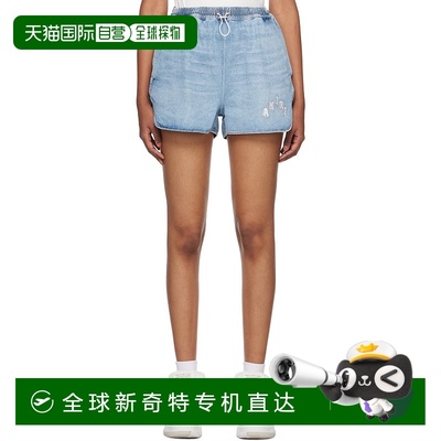 香港直邮AMIRI 女士 抽绳牛仔短裤 PF23WPB022 blue蓝色 舒适时尚