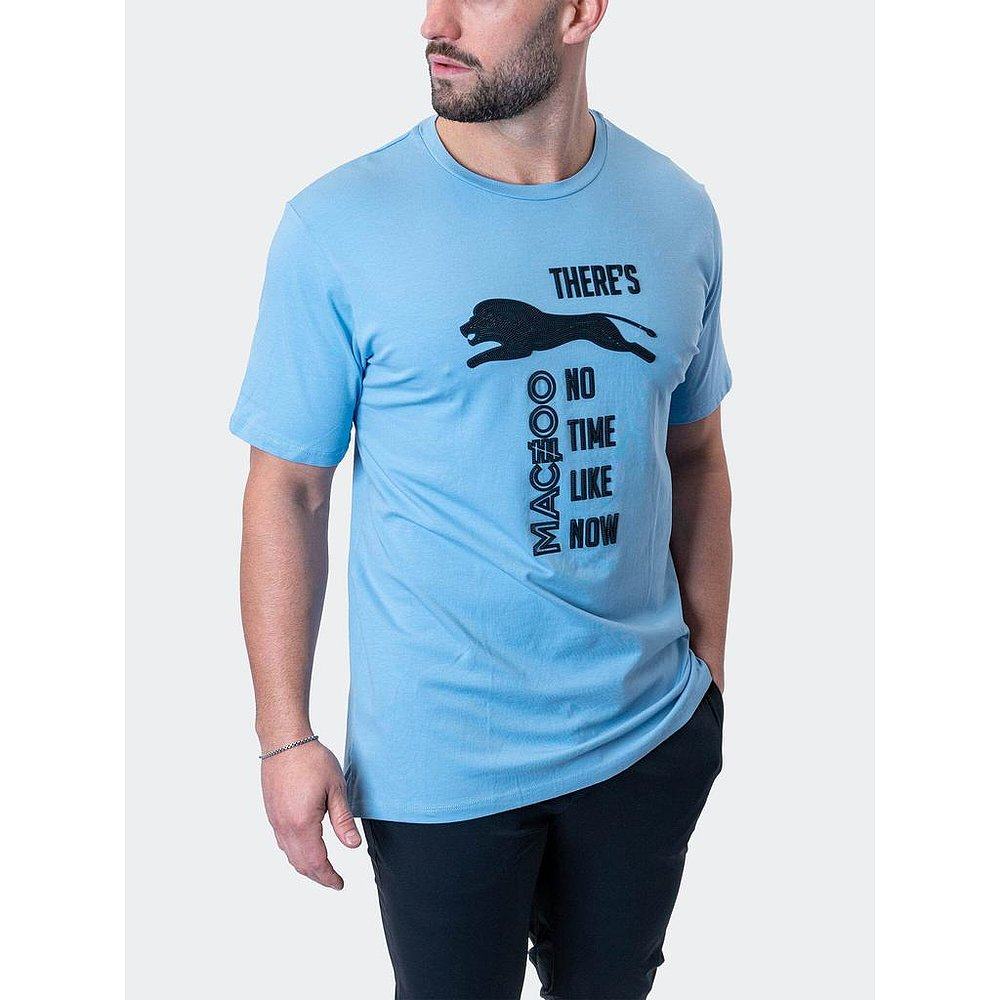 美国直邮Maceoo 男装 T恤 NoTime 蓝色 舒适百搭 现代剪裁