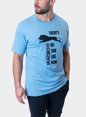 美国直邮Maceoo 男装 T恤 NoTime 蓝色 舒适百搭 现代剪裁