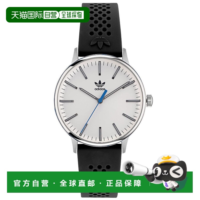 自营adidas阿迪达斯男式原创风格代码1白色表盘手表-白色 美国奥