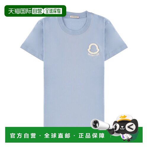 香港直邮MONCLER 女士T恤 8C0006189AUO700 CO 天蓝色 T-SHIRT CO