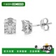 纯银爪镶 自营vir 克拉圆形实验室培育钻石耳钉 .925 jewels1