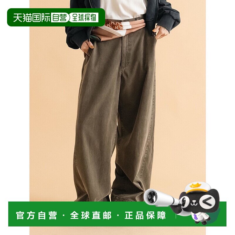 1h可退 日本直邮ehka sopo 女装 宽松版型 高腰抽绳设计 水洗棉质