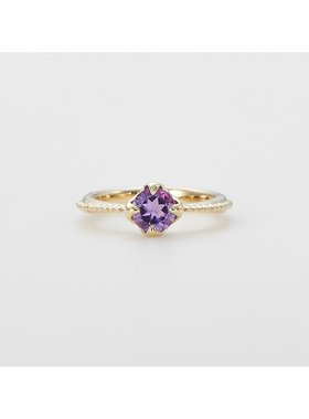 日潮 agete 阿卡朵＜2月生日石＞K10紫水晶婴儿戒指紫色 均码