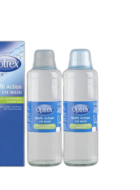 2瓶装欧洲直邮Optrex爱滴氏洗眼液多重功效缓解眼疲劳洗眼水300ml