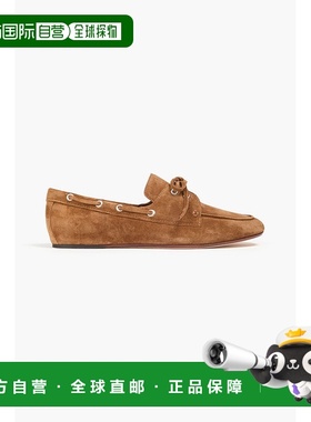 香港直邮VINCE 女士 Marin 绒面革船鞋 J3272L2201ELMWOODBROWN