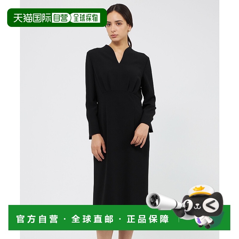 1h可退 日本直邮EPOCA 女装 V领 I型 厚实剪裁 女士连衣裙 M5J296