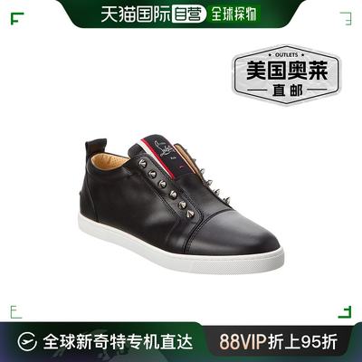 Christian Louboutin F.A.V Fica A Vontade 皮革运动鞋 - 黑色