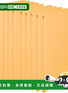 【日本直邮】PLUS 扁平文件夹 塑料装订 A3 竖式 黄色 10 本 NO.0