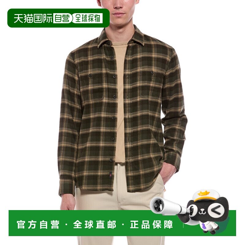 美国直邮自营Faherty传家宝葡萄牙法兰绒衬衫-绿色 美国奥莱直发