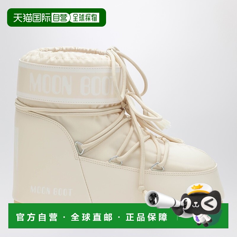 香港直邮moon boot 月亮靴 女士 Icon 低帮尼龙靴子(奶油色) 80D1