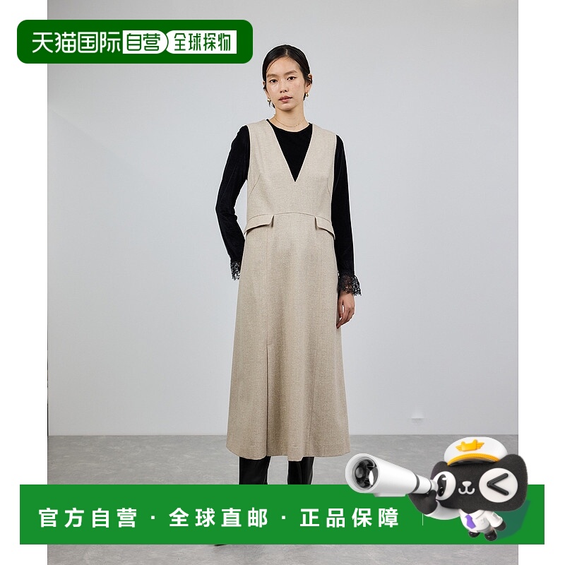 1h可退 日本直邮ROPE' 女士 显瘦高腰V领 花呢背带裙 2025BGGE751