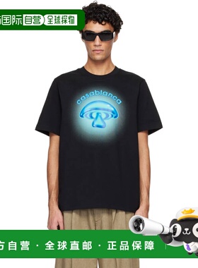 1h可退 香港直邮Casablanca 男士 黑色 Airbrush Mushroom Logo T
