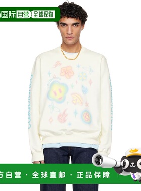 1h可退 香港直邮Casablanca 男士 灰白色 Airbrush Icons 套头衫