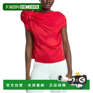 自营Gracia   Floral Satin Top - red 美国奥莱直发