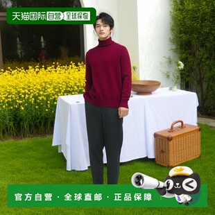 1h可退 日本直邮WILLIAM LOCKIE 男士高品质纯羊毛高领针织衫 英