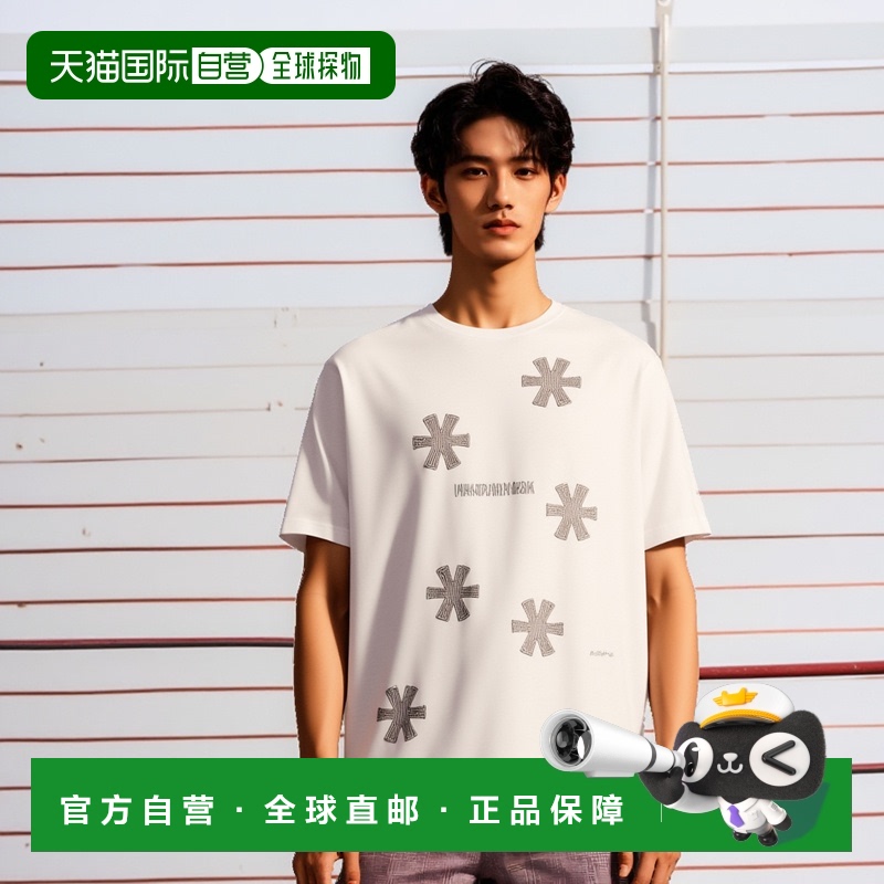 韩国直邮GLACK 公用T恤GT064WH纯棉休闲百搭时尚单品时髦上衣穿搭
