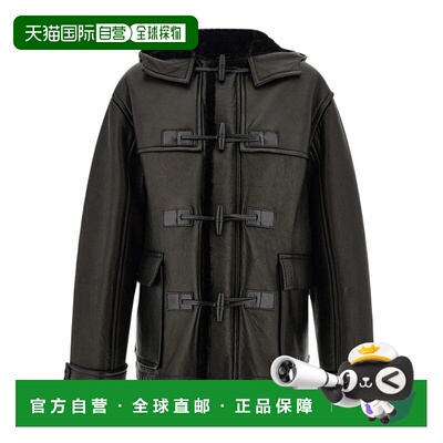 香港直邮Salvatore Ferragamo 连帽皮夹克 144997