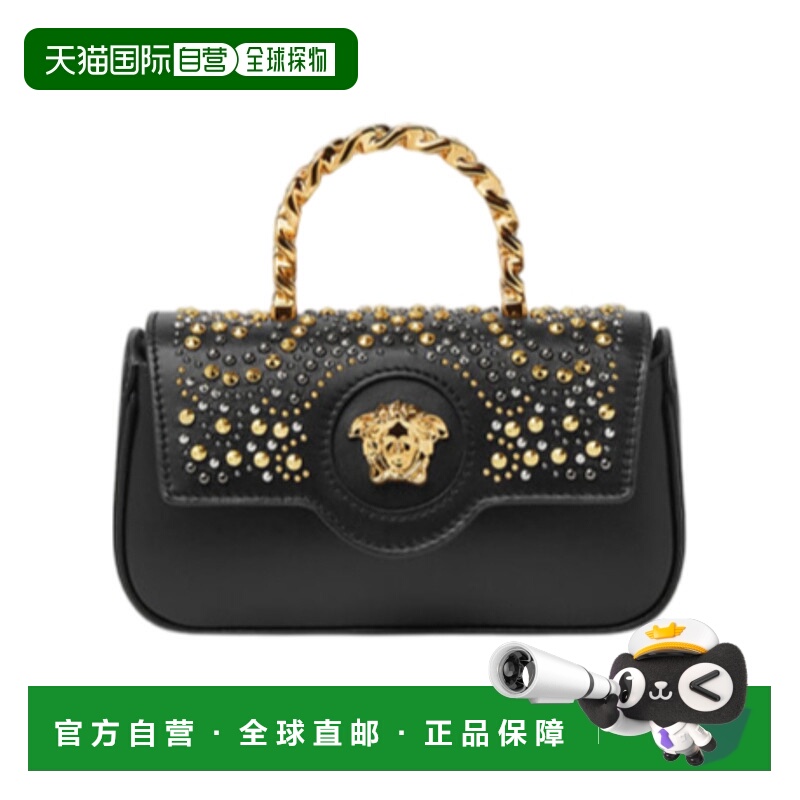 香港直邮VERSACE 25FW 铆钉La Medusa迷你单肩包 Women