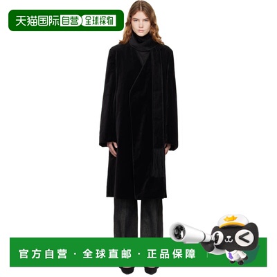 1h可退 香港直邮潮奢 toteme 女士 黑色 Smoking 大衣 261WRO0275