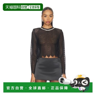 黑色欧根纱蕾丝上衣上衣 1h可退 女士 Portrait RS2 香港直邮Self