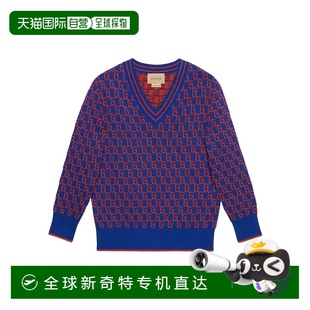 AW2023 1h可退 715070XKC864715 香港直邮GUCCI 蓝 男童针织毛衣