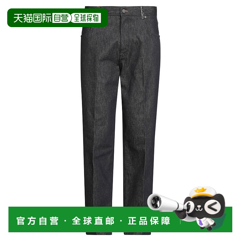 1h可退 香港直邮潮奢 Fendi 芬迪 男士 牛仔长裤 black黑色 舒适