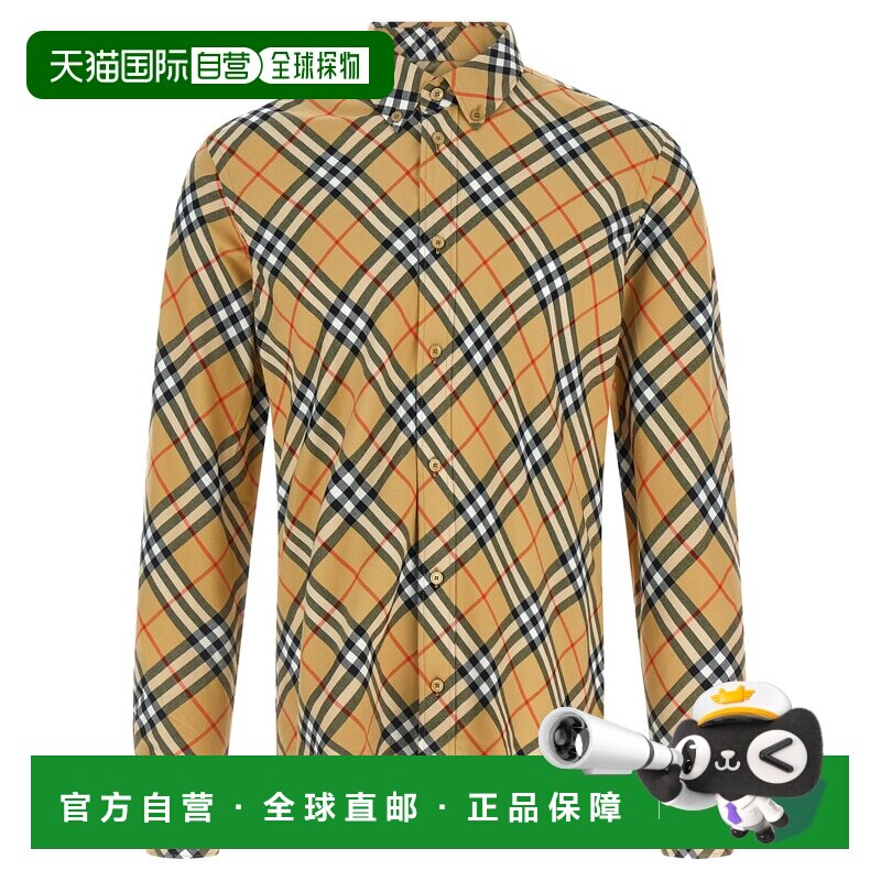 1h可退 香港直邮BURBERRY 男士衬衫 8115497SANDIPCHECK AW2025