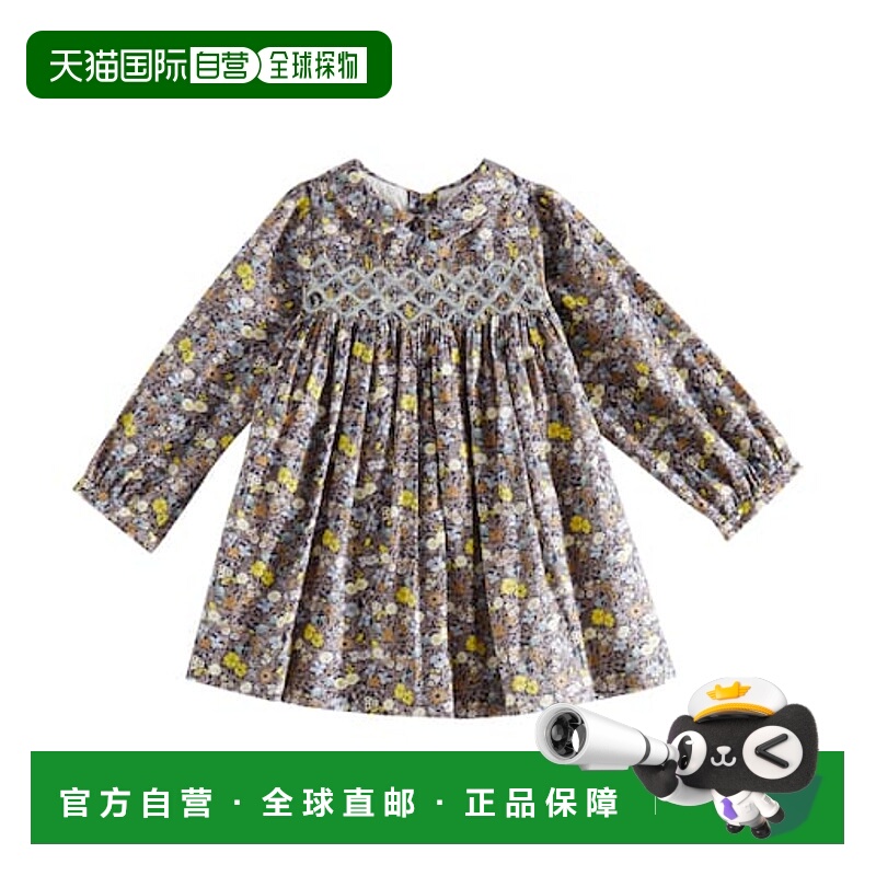 1h可退 香港直邮潮奢 Bonpoint 婴儿 Trinite 花朵罩衫式棉质连衣