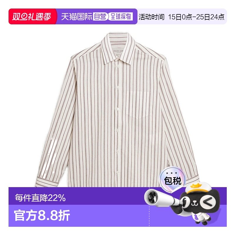 香港直邮Golden Goose Deluxe Brand 长袖衬衫 GMP00246.P001902.