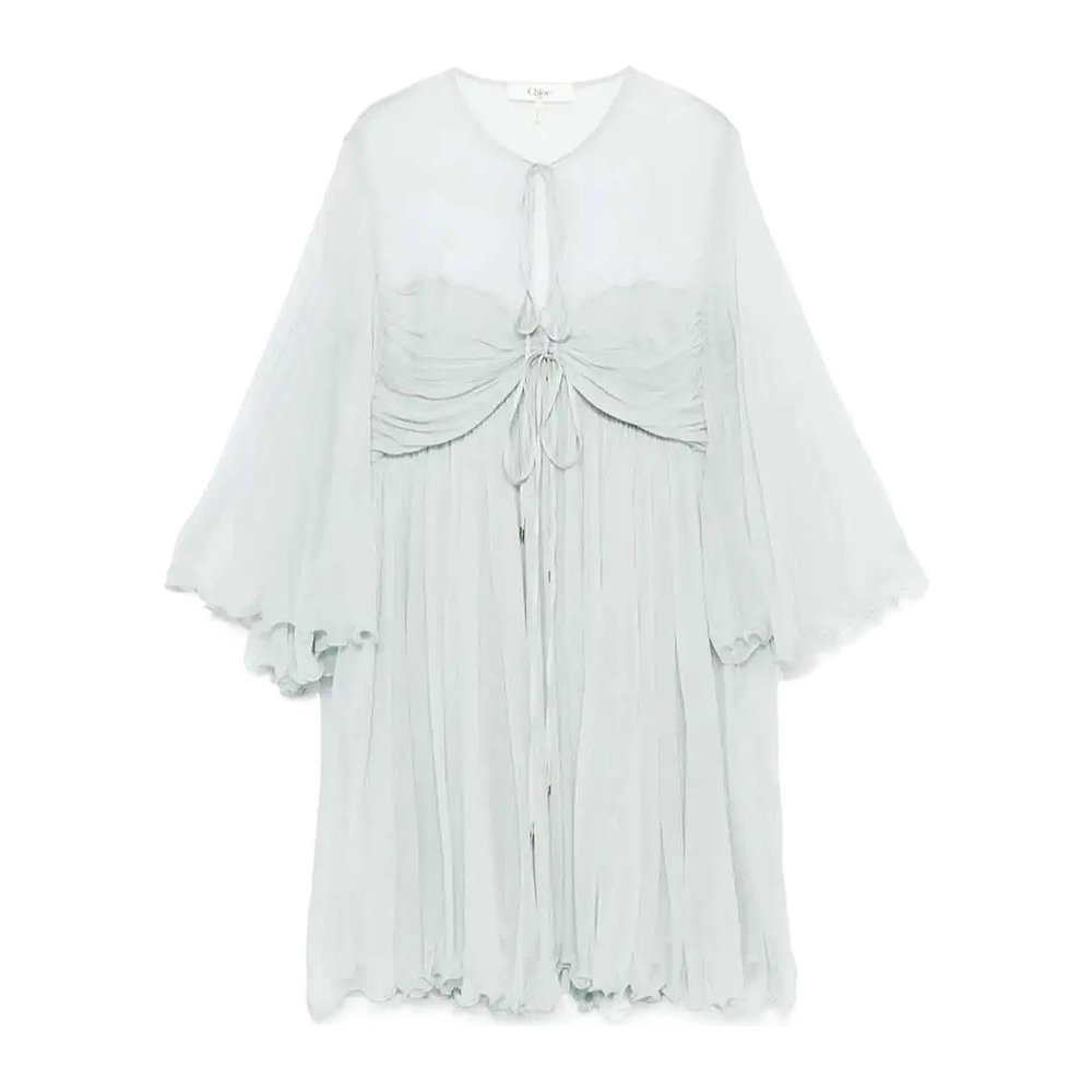 CHLOÉ女士连衣裙 25SR02711601N SS2025白色