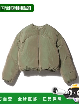 1h可退 日本直邮ESTNATION 女装 90%羽绒短款夹克 内口袋设计 轻
