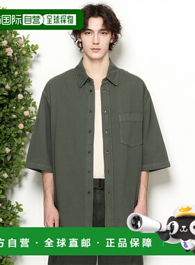 1h可退 香港直邮潮奢 Lemaire 男士 灰色短袖牛仔衬衫 SH1174LD10