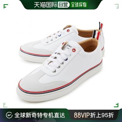 香港直邮THOM BROWNE 男士白色皮革休闲运动鞋 MFD137A-06107-100